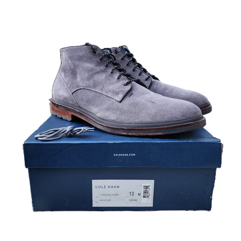 Cole Haan Grey Cranston Suede Chukka Boots 13